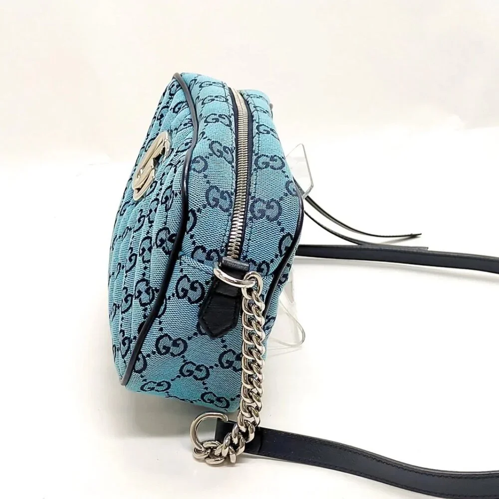 Gucci Crossbody bag Blue Canvas 850-042425 - Picture 3 of 14